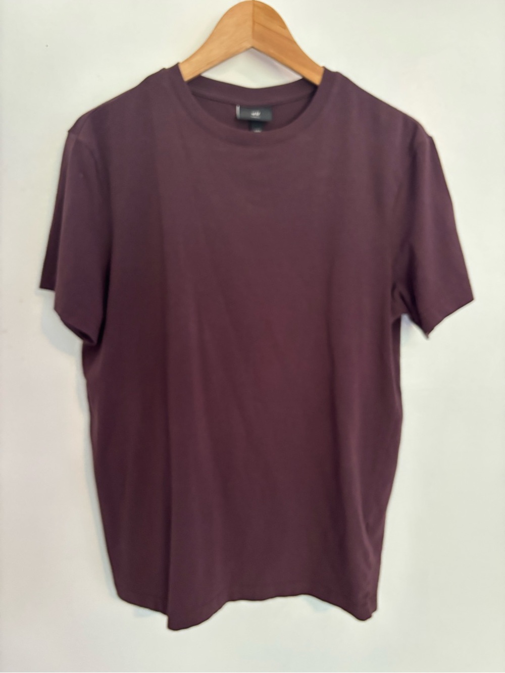 H&M Short Sleeve Crew Tee in Deep Plum